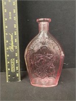 Pink Iridescent Art Glass Liqour Decanter