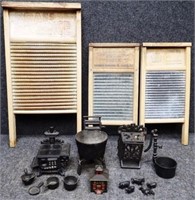 Washboards & Cast Iron Collectibles
