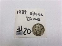 1939 mercury dime silver