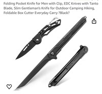 Folding Pocket Knife for Men with Clip,