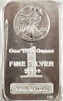 1 oz Silver Walking Liberty Design Bar-