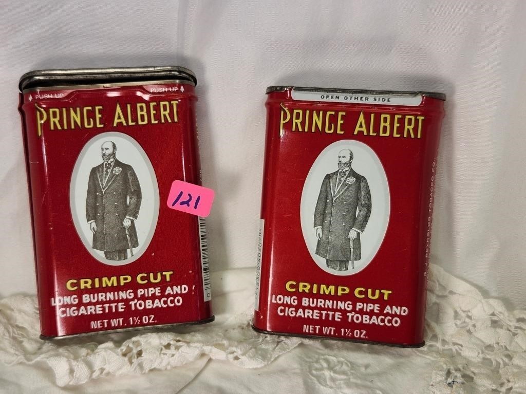 2 Prince Albert tobacco tins