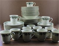 60pc. Baum Bros Formalities Holly Berry China Set