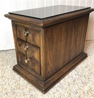 Mid Century Modern 2 Drawer End Table
