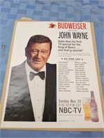 Budweiser/ John Wayne advertisement. Dukes First