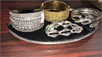 3- costume bangle bracelets, the chain lip style