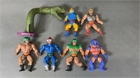 7pc Vtg 1980s MOTU He-Man Action Figures