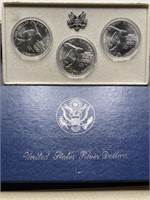 1983 Uncirculated Olympic Silver Dollars P,D,S