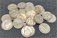 (28) Mercury Dimes