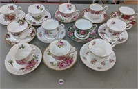 12 - Asst. Royal Albert Tea Cups