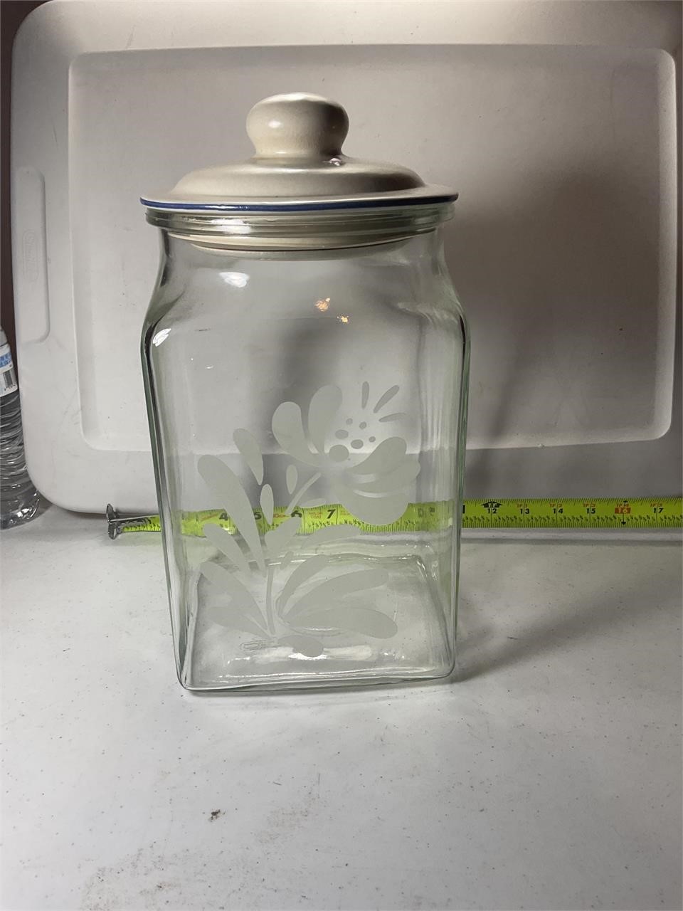 Vintage Pfaltzgraff Yorktown Glass Jar