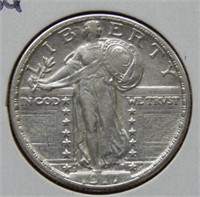 1917 S Standing Liberty Silver Quarter Type 2