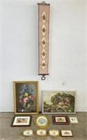 Selection of Framed Needlepoint & Wall Hanging