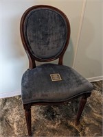 Vintage Louis Styled Navy Upholstered Chair