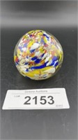 Studio art Glass Colorful Confetty Swirls Hand