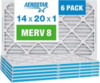 14x20x1 MERV 8 Pleated Air Filter  6 Pack
