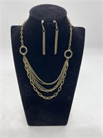 Bronze Multi Link Necklace set
