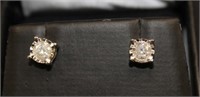 LARGE DIAMOND SOLITAIRE EARRINGS