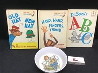 Vintage Children’s Books and Bowl