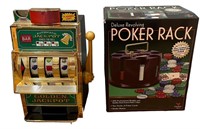 Poker Rack & Mini Slot Machine