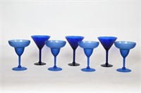 Blue Cobalt Martini Stemware, Plastic Margarita