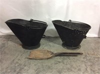Coal buckets & shovel