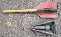 Pair Of Gently Used Military Style Folding Shovels
