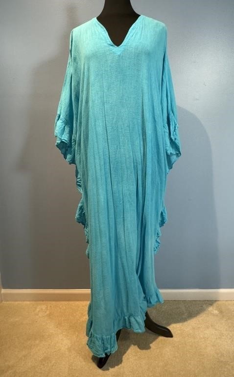 New Hero Native American Cotton Teal Caftan