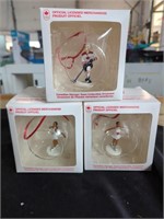 3 Canadian Olympic Team Collectible Ornaments