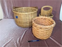 (3) Handmade Baskets by Eva Herdes