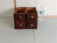 4 antique oak sewing machine drawers