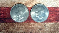 2 x 1972 Ike Dollars