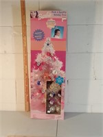 2002 Pink Barbie Christmas tree unused