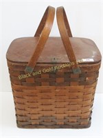 Vintage Picnic Basket about 12” Tall