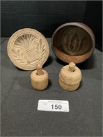 19th Century Wooden Butter Molds.