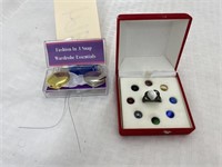 Box w/Fashion Magnet & Ring w/Stones