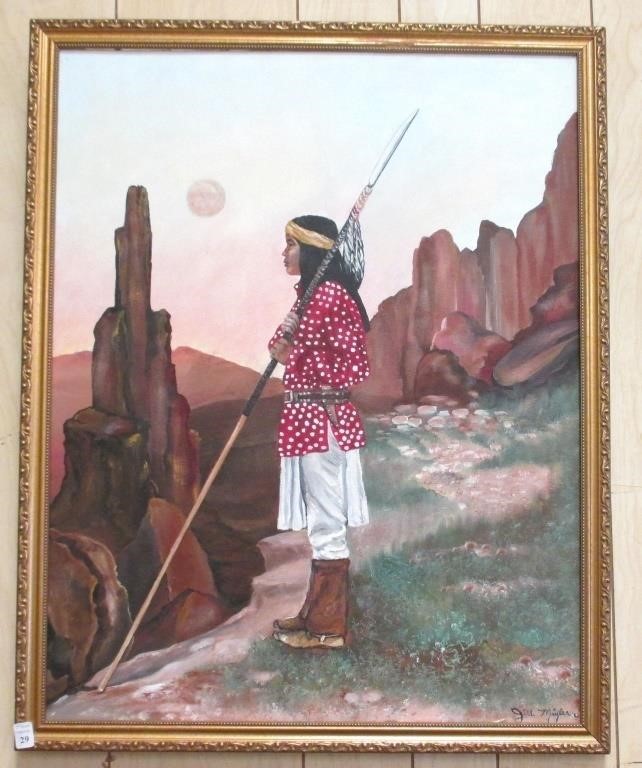 Jill Miyler Oil on Canvas Native American Painting