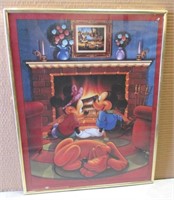 Framed Disney Mickey & Minnie Poster
