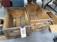 2 Wood Boxes  20"L x 13"W x 10"H