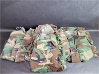 Military Camo Small Pants, 3 Small Camo Jackets