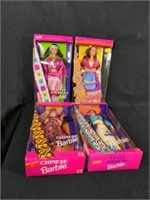 4 1993 Barbie Dolls of The World