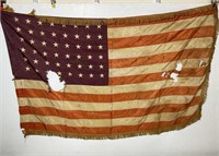 48 Star Gold Fringed American Flag