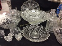 Large Lot of Cut Glass, More