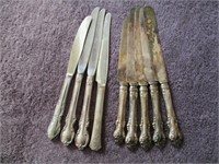 5 Community Silver triple plus knife & 4 knives