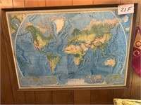 Framed world map