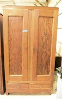 Lot #568 - Antique Oak two door over two drawer