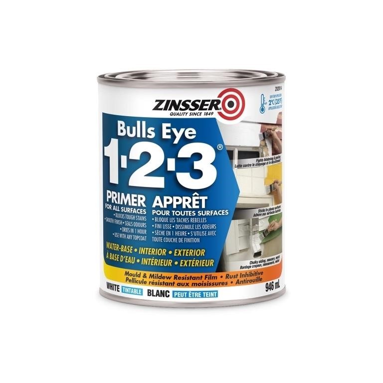 Bulls Eye 1-2-3 Water-Base Primer for All Surfaces