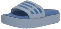 adidas womens ADILETTE PLATFORM Slide Sandals, Blu