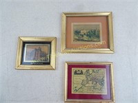 Lot of 3 Framed Historical Pictures