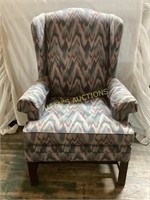 UPHOLSTERED WING BACK CHAIR